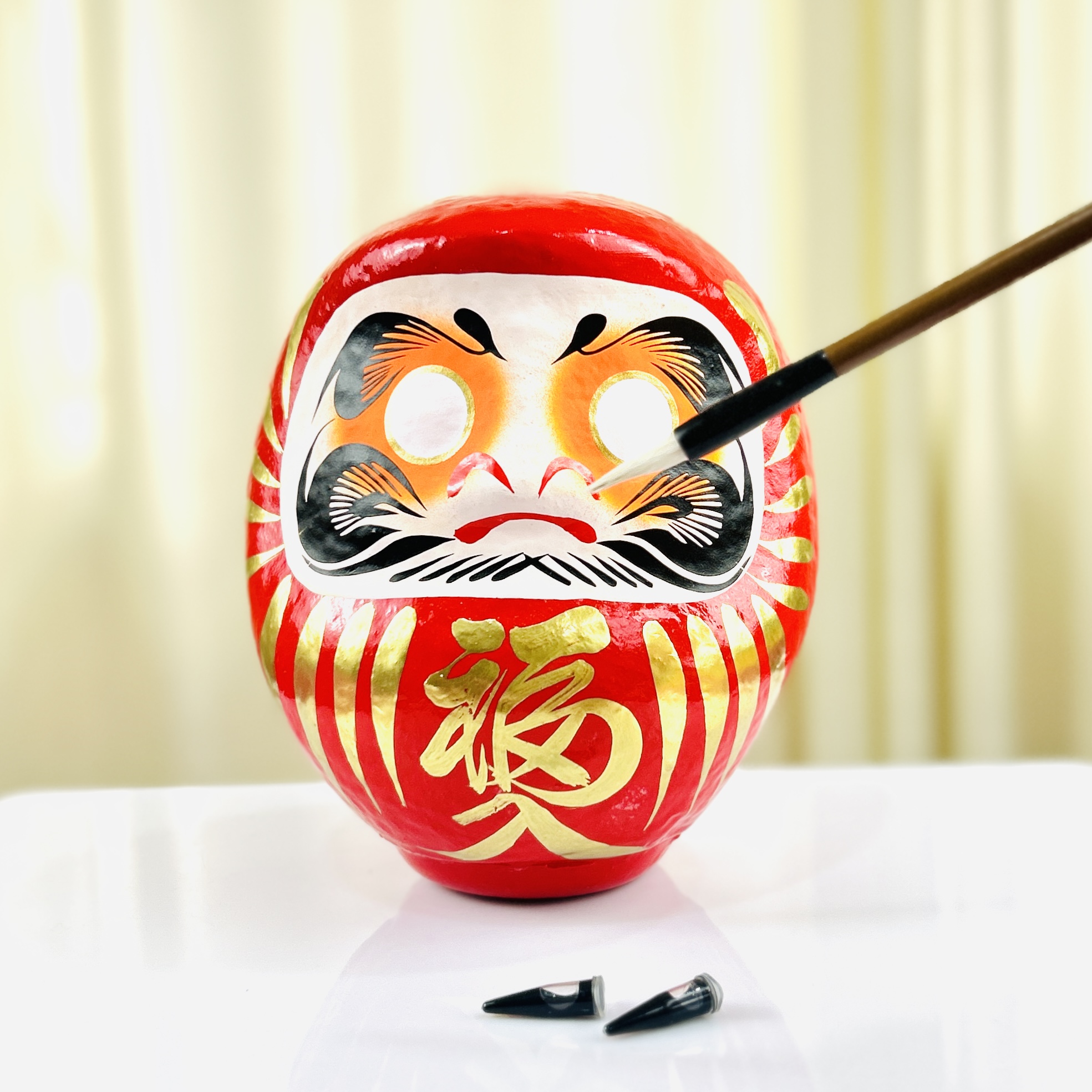 Daruma size 15 Cm. ดารุมะ ขนาดสูง 15 ซม. (สีแดง)เครื่องรางนำโชค แต่งร้าน แต่งบ้าน เสริมฮวงจุ้ย เสริมความเจริญรุ่งเรือง สายมูห้ามพลาด